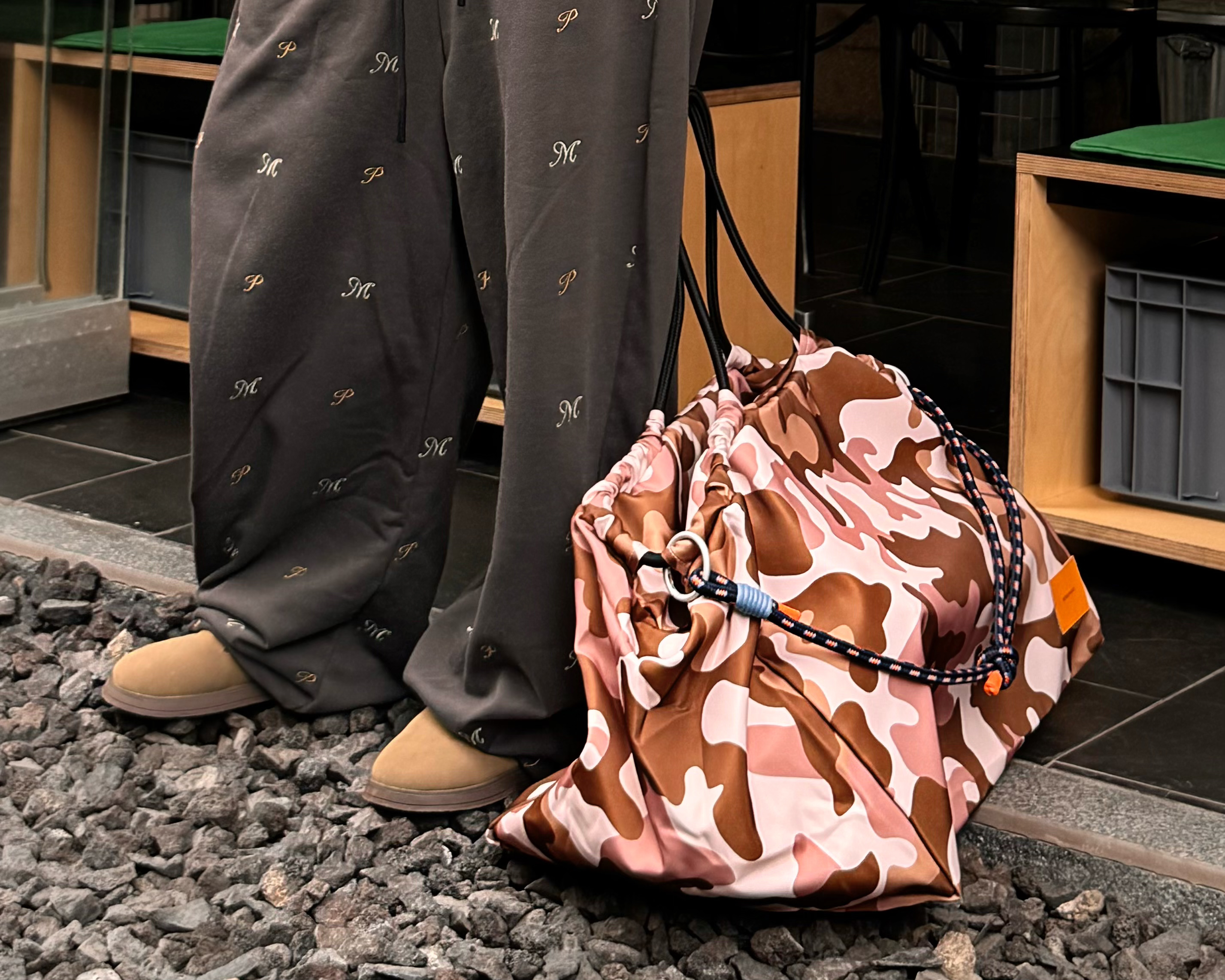 PANMIE25迷彩豹纹帆布包大容量单肩包街舞手提斜挎包