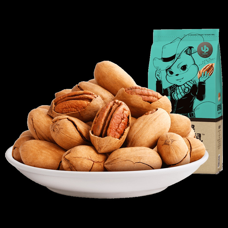 三只松鼠碧根果10袋奶油味长寿果J饱满坚果零食1袋甄选优质坚果