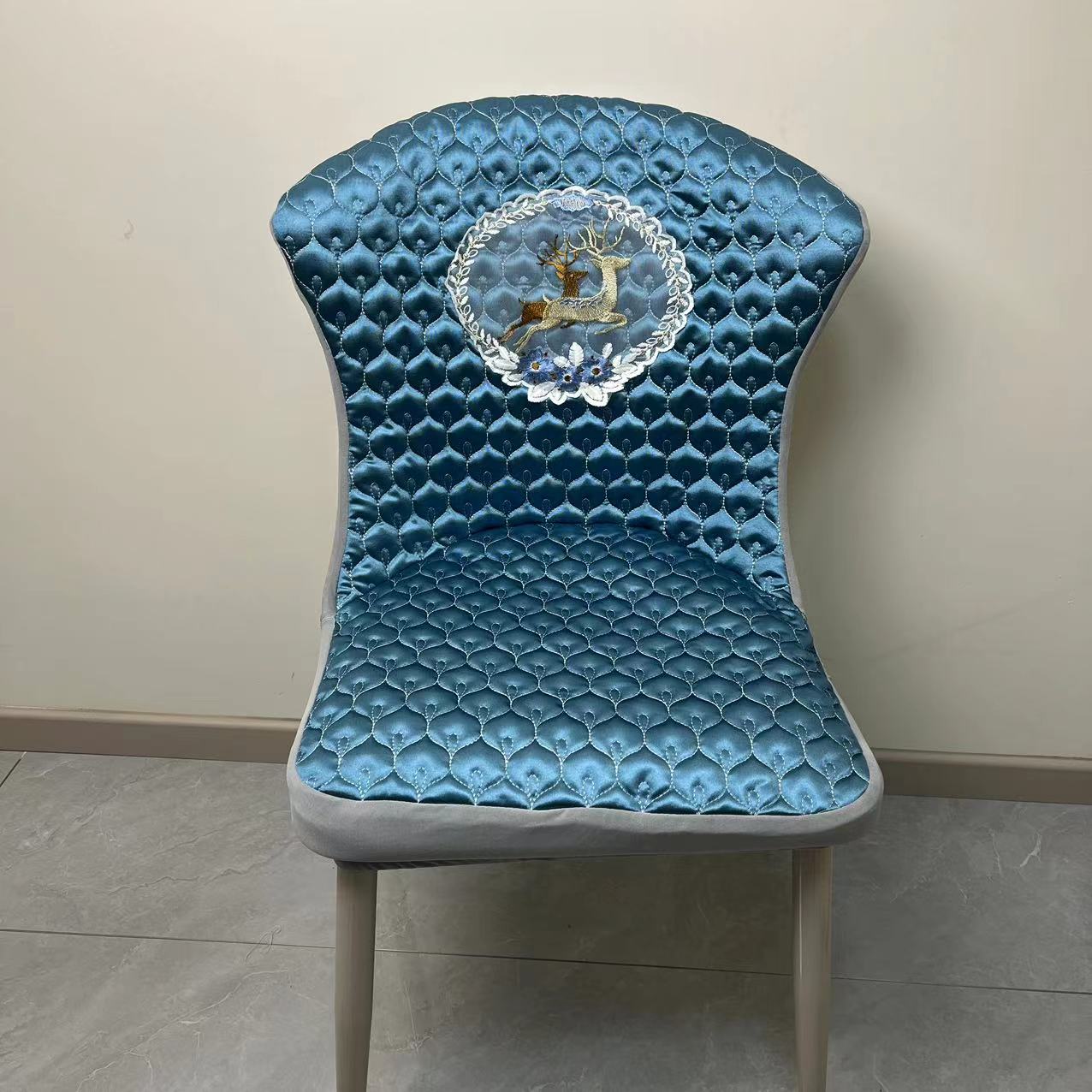 意式弧形椅子套罩现代简约家用全包椅子套轻奢弧形椅子套罩一体