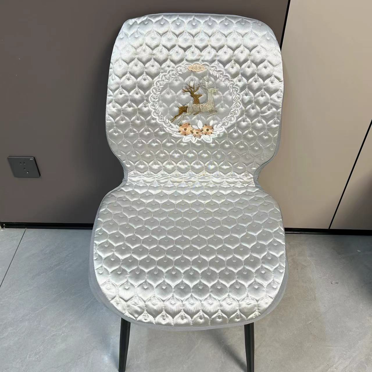 加厚弧形椅子轻奢套罩餐椅北欧家用凳子通用椅套全包餐桌靠背一体