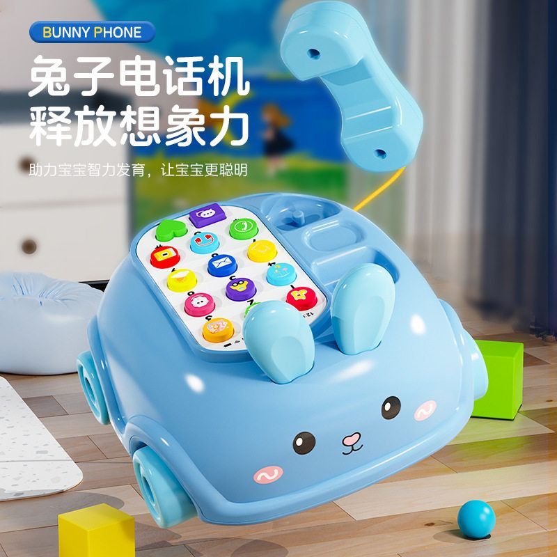 儿童电话机仿真座机益智玩具婴幼儿早教音乐6电子琴手机宝宝0-3岁