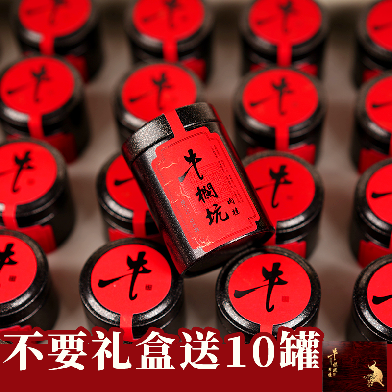 送礼牛栏坑肉桂茶马头岩茶叶大红袍乌龙茶武夷岩茶小罐礼盒装250g