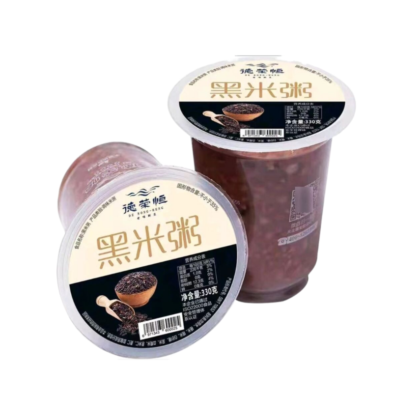 德荣恒 黑米粥330g/杯 即食粥