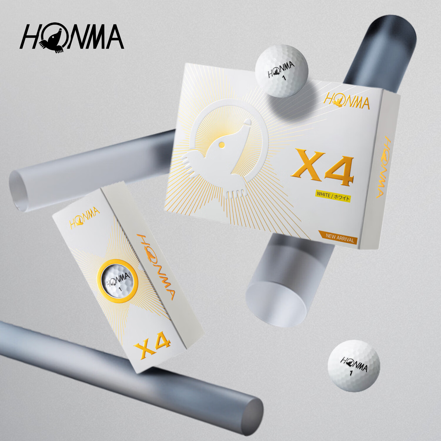 HONMA 24 X4新款高尔夫球四层球柔软打感练习下场比赛12粒/盒四层