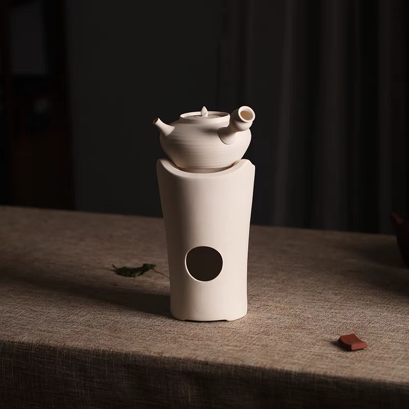 白泥烧水茶壶炭火炭炉煮茶日式手工原矿泥粗陶瓷功夫茶防爆高颜值