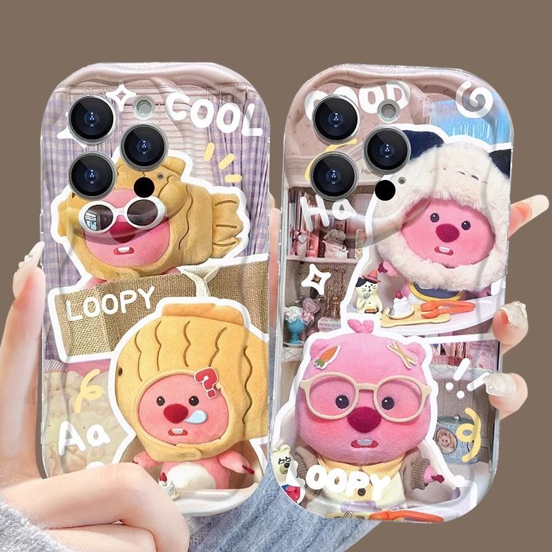 可爱立体满屏loopy苹果15手机壳iPhone14ProMax女13////X软壳全包