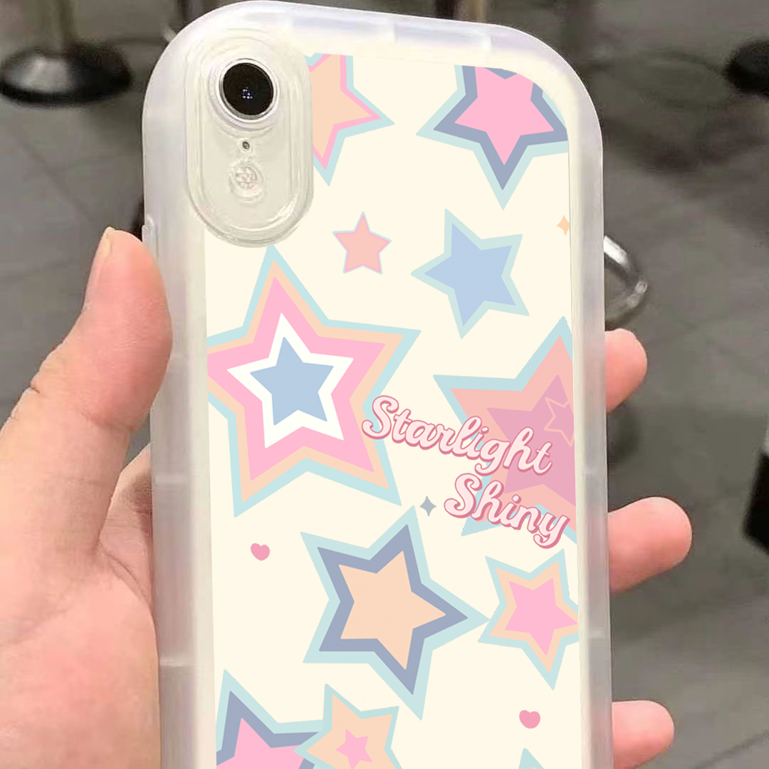 创意可爱星星苹果15手机壳iPhone14ProMax女13/7/8P/12/全包X软壳