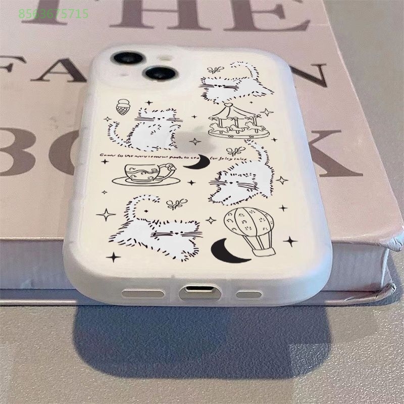 高端菲林壳软硅胶全包防摔手机壳苹果手机壳炸毛猫咪苹