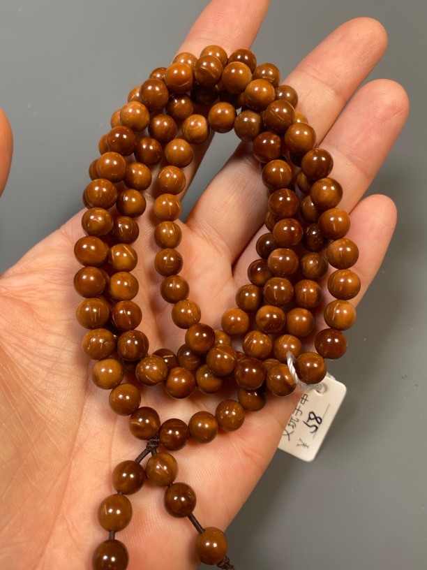 库克菩提0.7 114颗带棕眼棕线