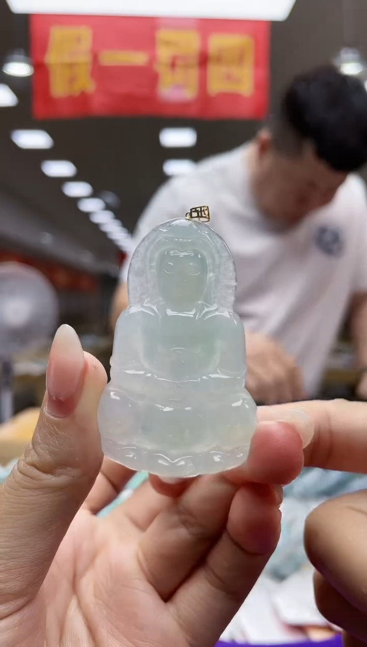 【闪购商品】翡翠颈饰18K金镶嵌0054668