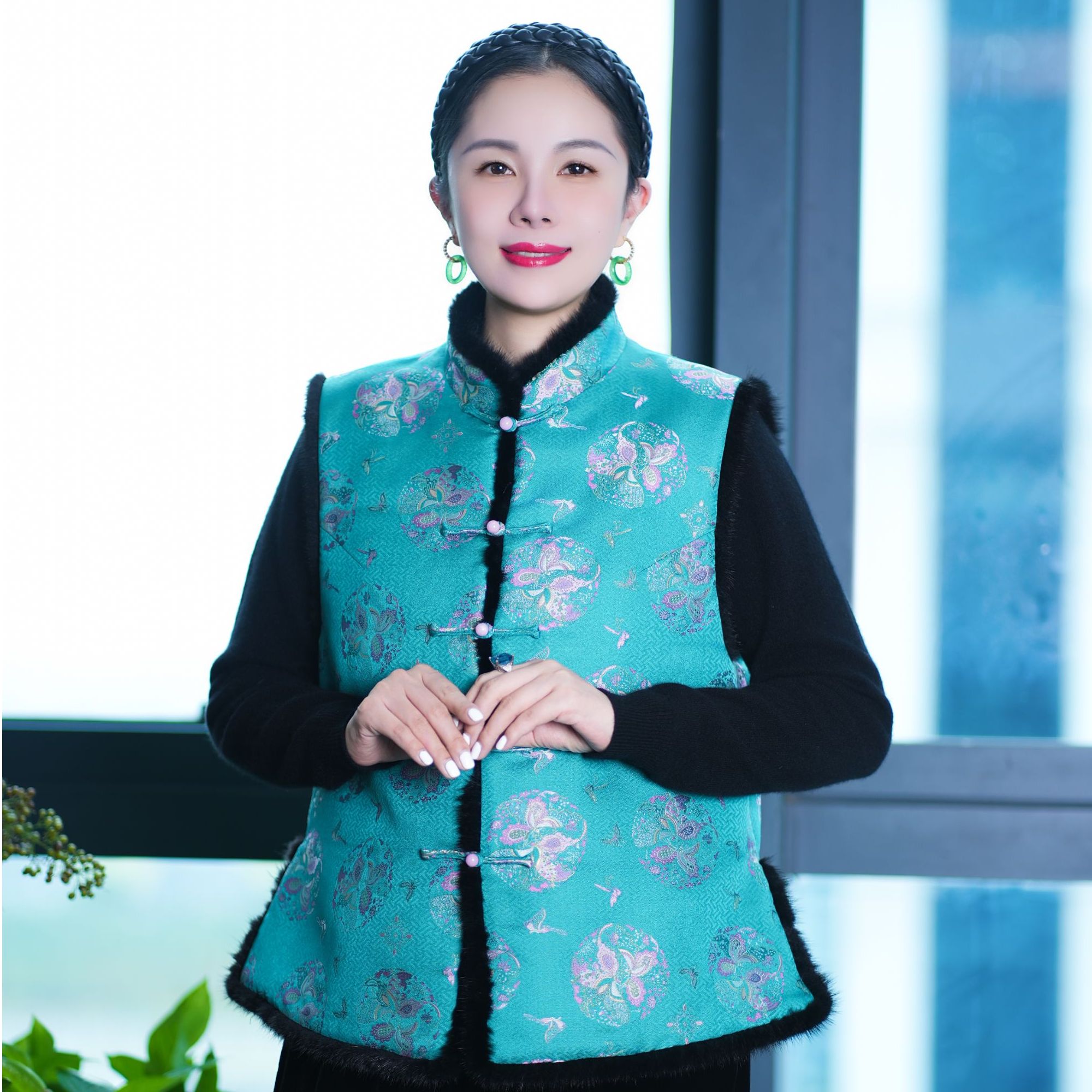 高定中国风非遗宋锦棉马甲AG32YR219