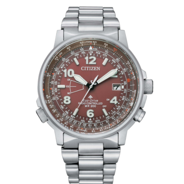 Citizen/西铁城CB0241-85X 光动能多局电波不锈钢时尚男士腕表