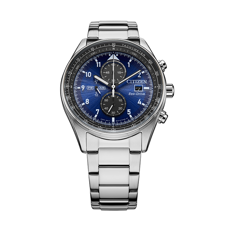 Citizen/西铁城CA0770-81L光动能不锈钢蓝盘商务男士腕表