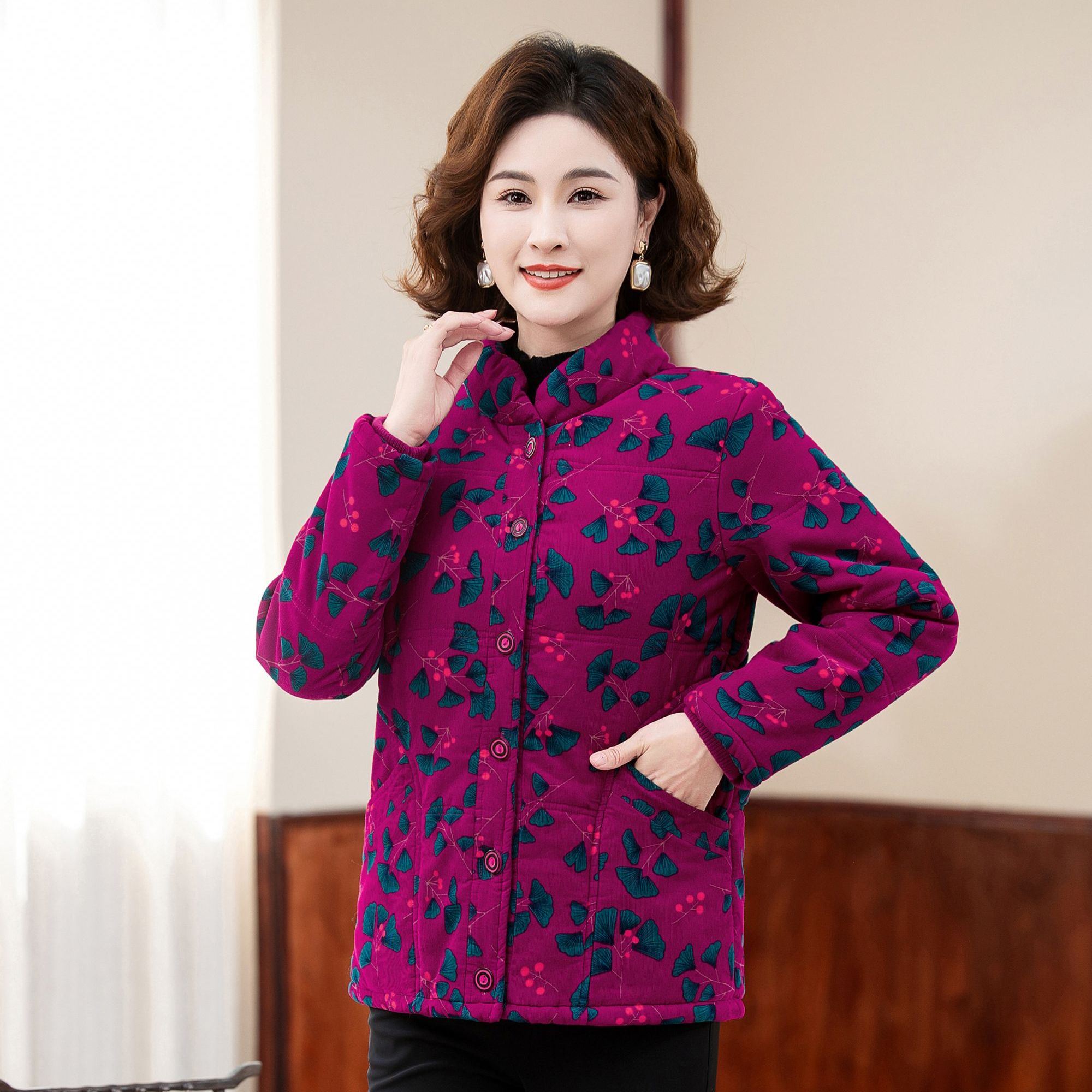 老年人加厚棉衣外套洋气老奶奶装棉袄妈妈大码冬装棉服老太太服装