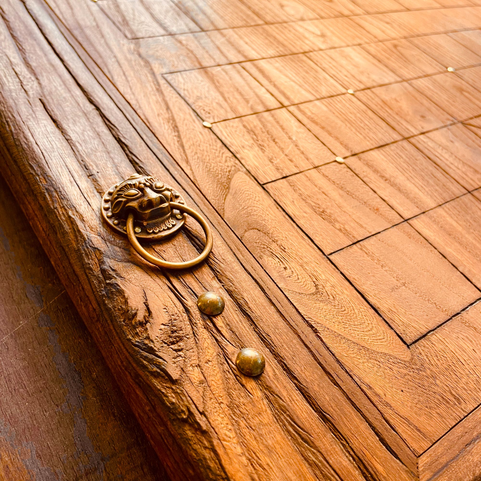 老榆木棋盘纯手工老物件茶道干泡台茶盘古风复古干泡高档家用