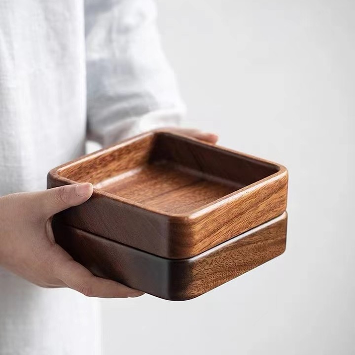 南美胡桃木方钵15*15*4