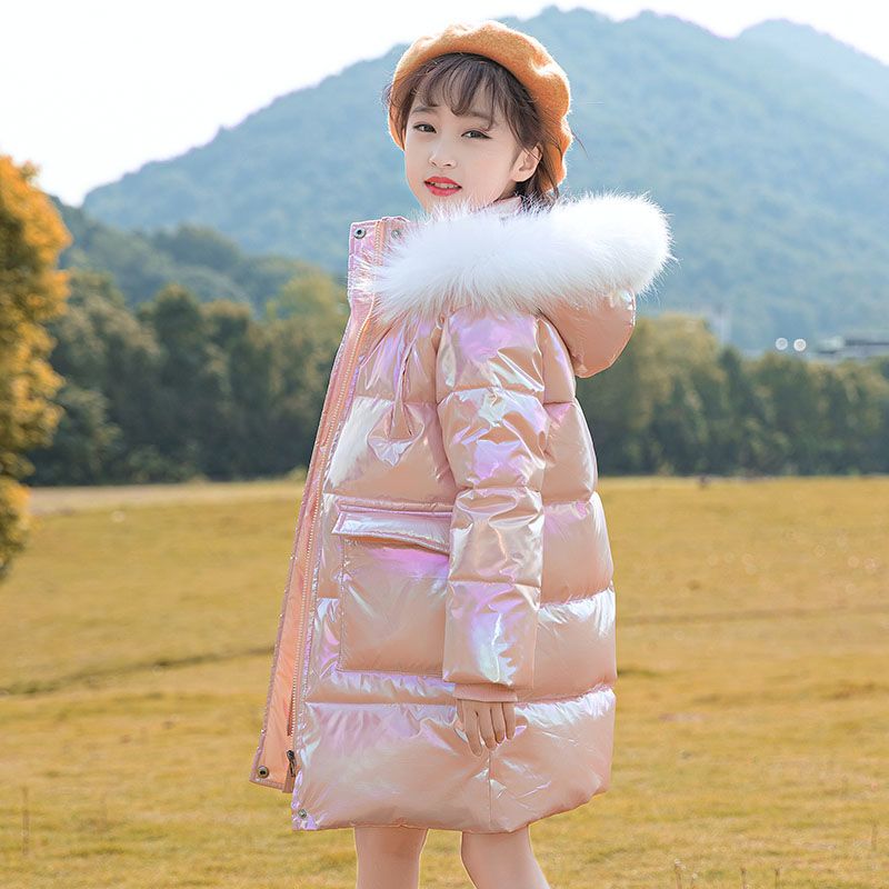巴拉巴拉恩儿童免洗羽绒服女童2023新款冬季棉服中长款两面外套潮