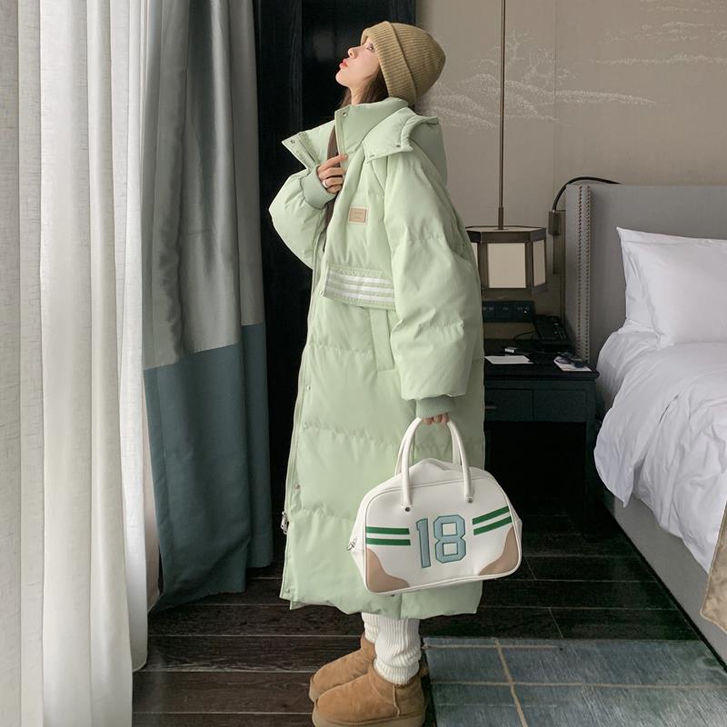高级感超好看过膝长款羽绒棉服女2023冬季新款加厚爆款面包服棉袄