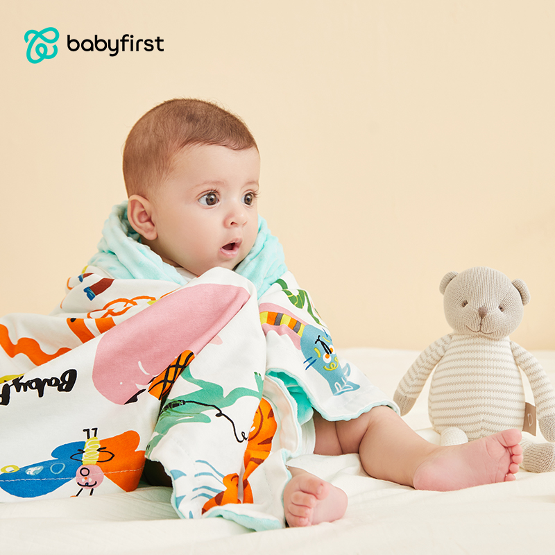 Babyfirst/宝贝第一婴儿盖毯豆豆毯宝宝安抚豆豆被子四季通用联名