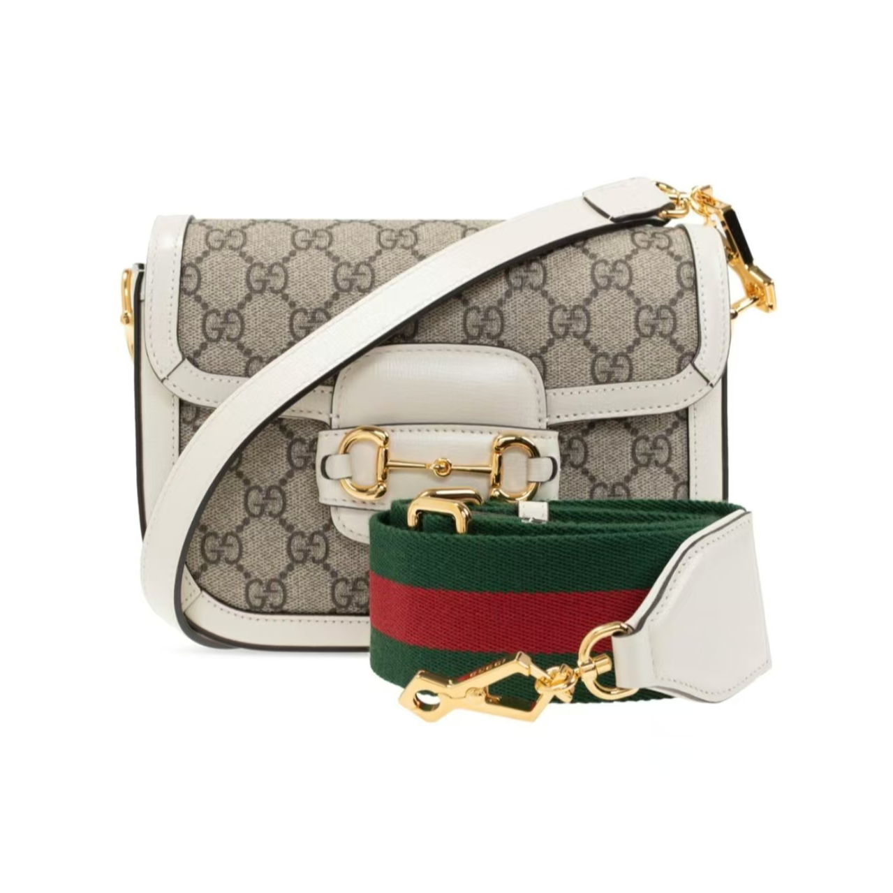 99新 GUCCI/古驰 白色1955马鞍mini /99新