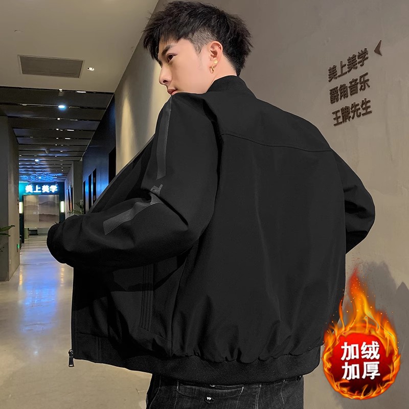 DYXWOLEN男士外套秋冬2023新款秋季休闲冬季时尚男装加绒加厚夹克