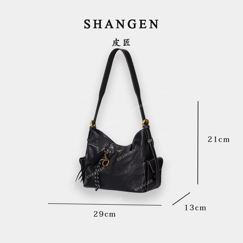 【尚恩CC】GQ-2886-黑色-轻奢时尚女士新款手提单肩斜挎包