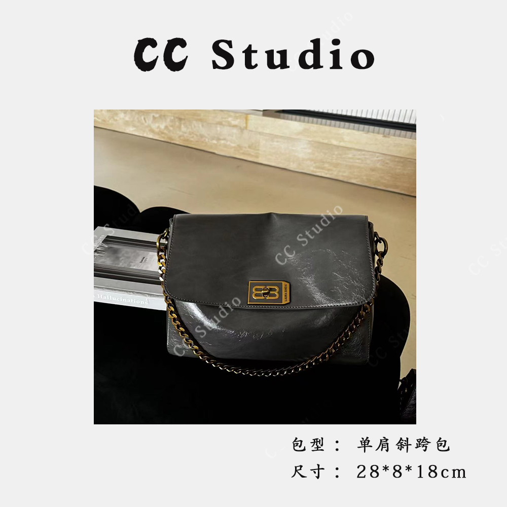【尚恩CC】SD-5059-冷烟灰-轻奢时尚简约百搭女士新款单肩斜跨包