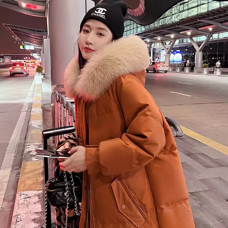 800-900ins2024秋冬新款棉服毛呢风衣宽松加厚冬季保暖外套派克服