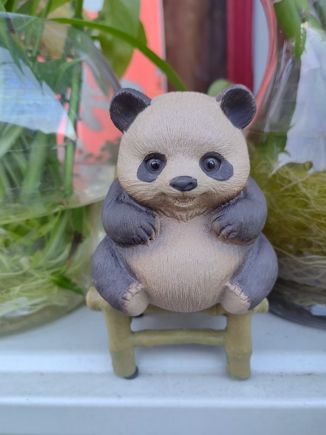 同恩家宜兴紫砂国宝熊猫茶宠憨态可掬茶周边