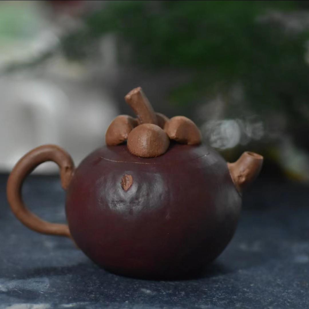 原创学院派迷你小山竹80cc全手工薄胎宜兴紫砂壶茶具手制