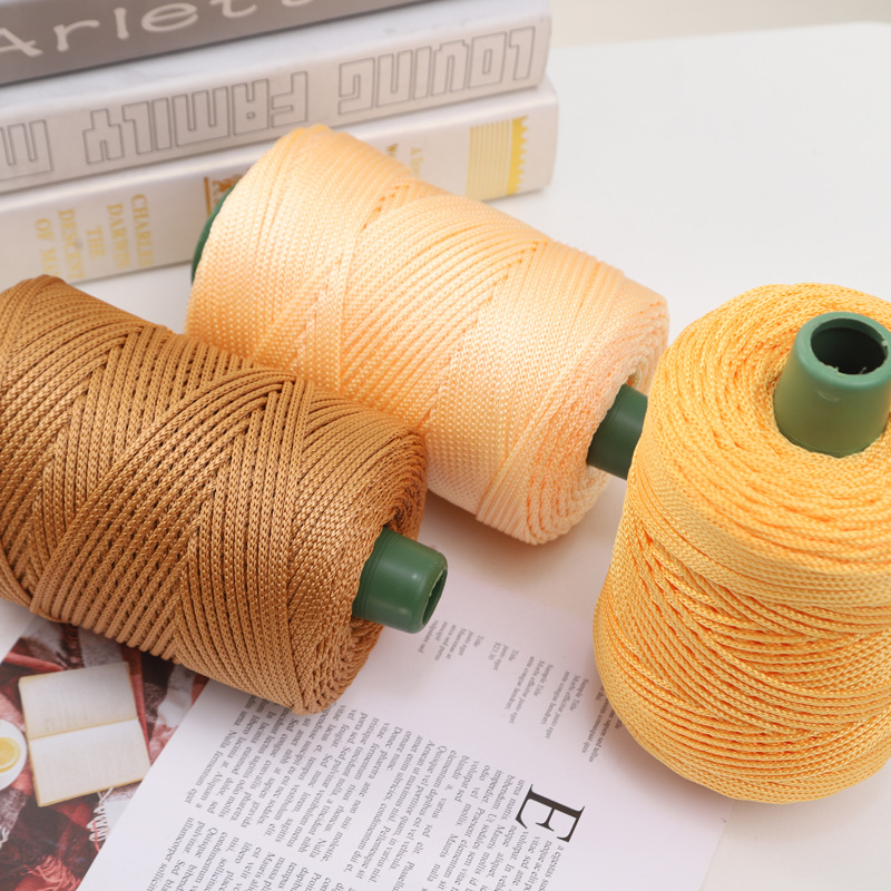 丝光棉麻线冰丝线冰麻线手工编织帽子鞋子包包杯子垫