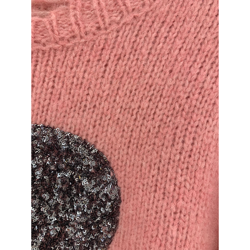 [富贵] 时尚春秋季图案亮片百搭针织毛衣  ZK088