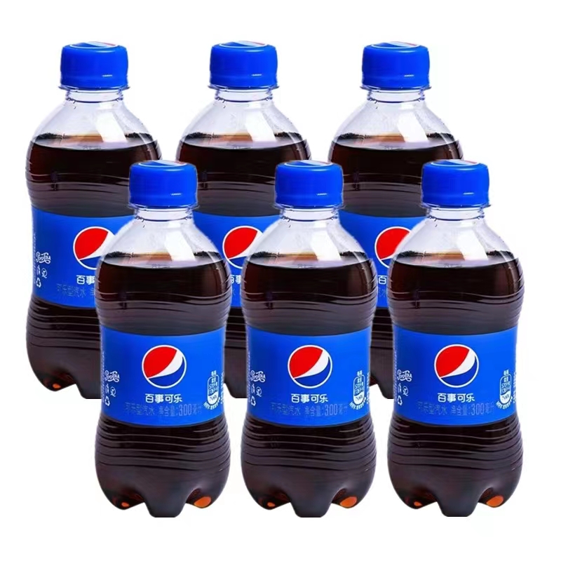 百事可乐300ml*6瓶畅饮6小瓶装整箱碳酸汽水饮料解渴可乐好喝美味