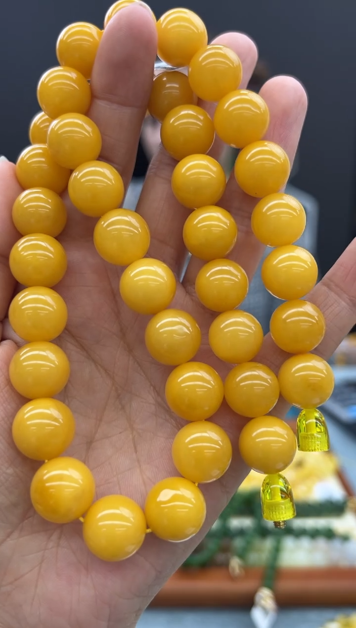 【闪购商品】琥珀颈饰未镶嵌777秒拍号