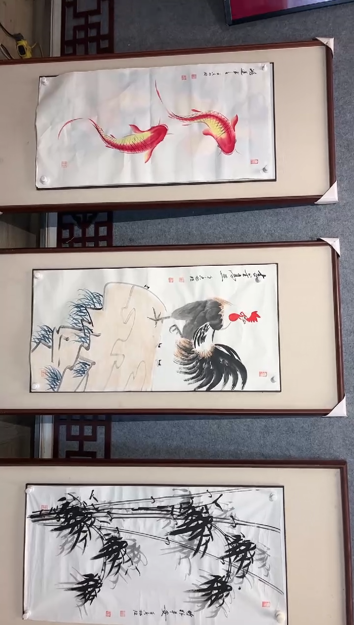 【闪购商品】书法吉星高照+鸿运年年+竹报平安3尺宣纸畅胜