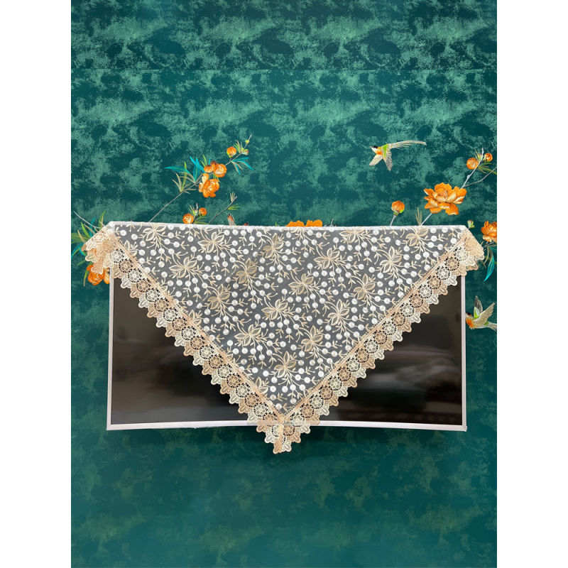 新款液晶电视防尘罩现代简约蕾丝防尘盖布挂壁式四季通用盖巾