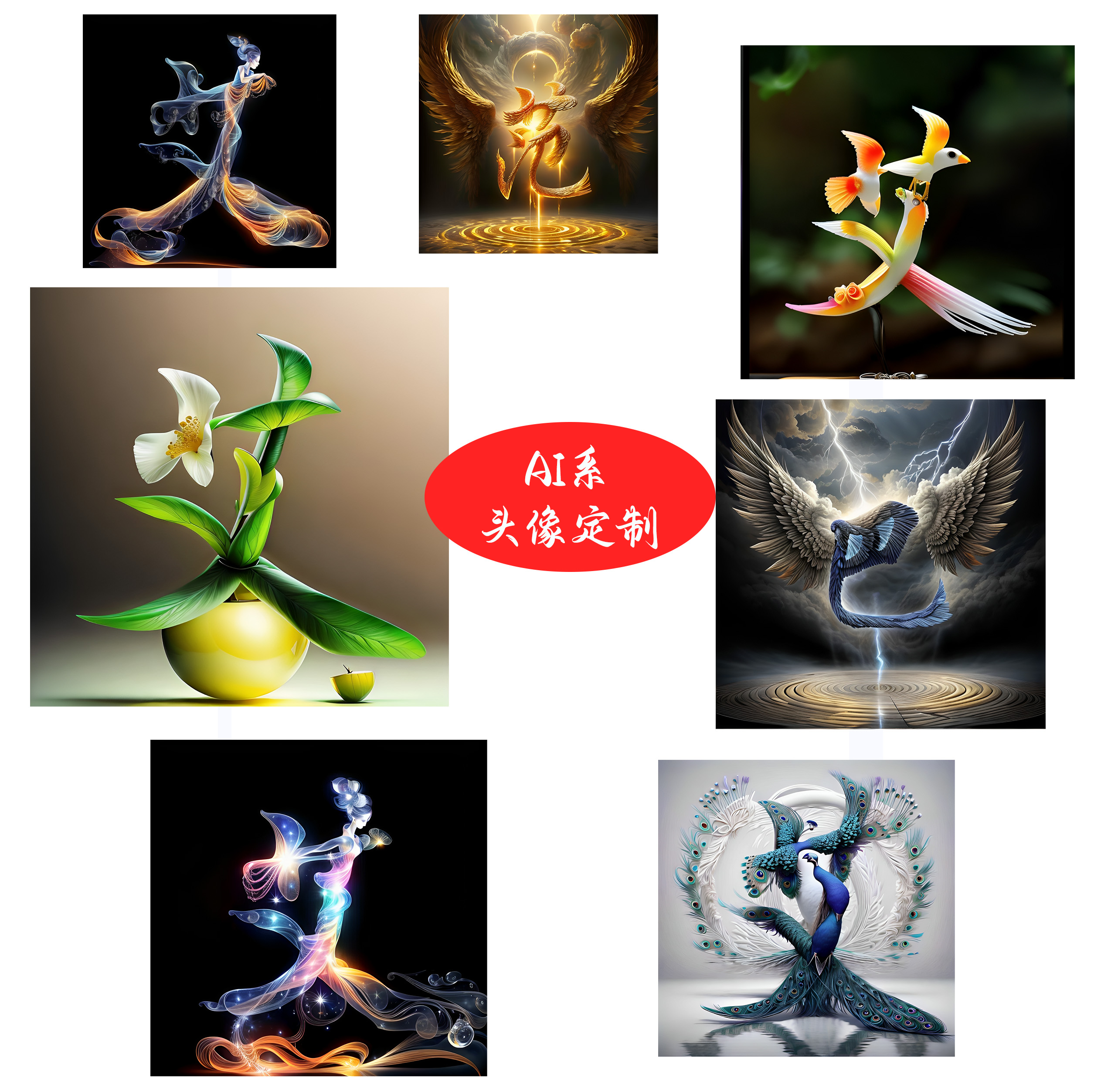新款AI头像微信抖音小红书快手专属姓氏头像定制同款定制微信头像