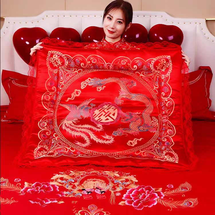 TT坐福被喜被新娘陪嫁结婚专用绸缎双面婚庆坐福垫结婚庆用品大全
