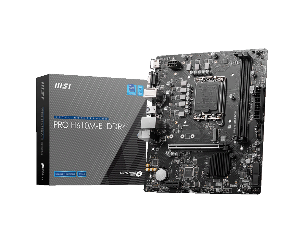 微星H610M-EDDR4支持第12代Intel 处理器适用LGA1700插槽支持DDR4