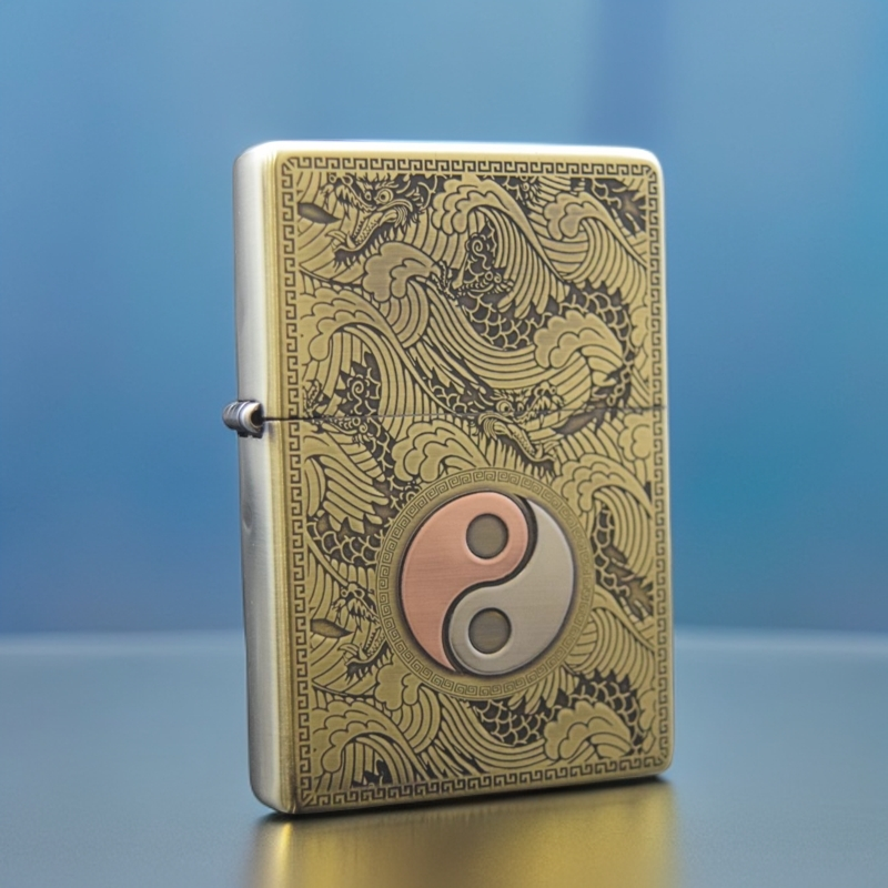 ZIPPO打火机 上善若水XF1937黄铜 DYJ1