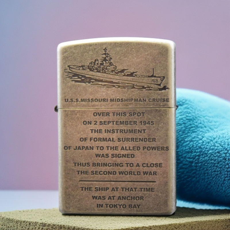 ZIPPO打火机 密苏里战舰XF常规古银 DYJ1