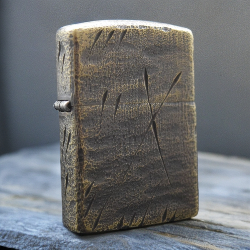 ZIPPO打火机   刀痕XF盔甲做旧 DYJ1