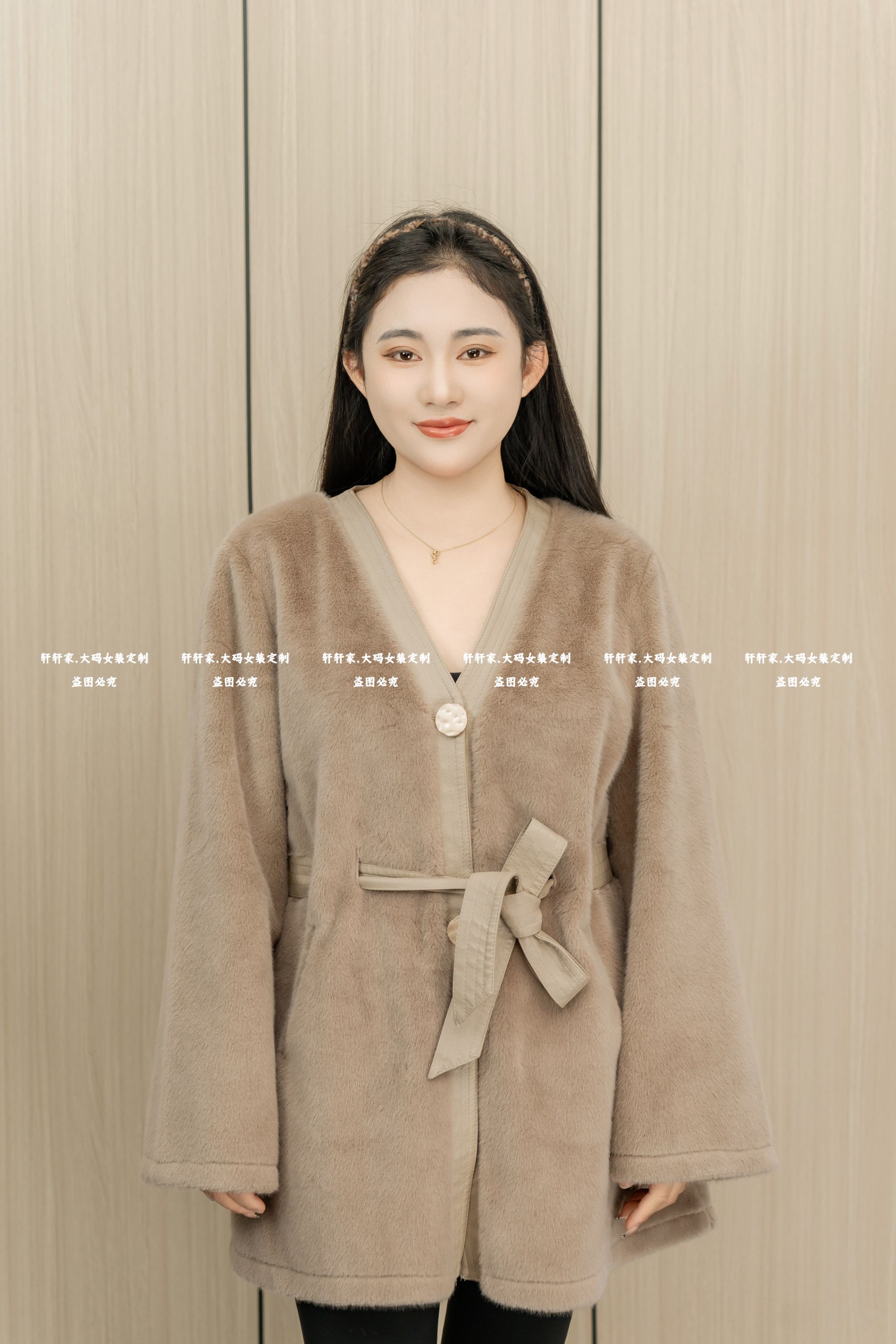 仿水貂外套女冬2024季新款中长款网红爆款减龄漂亮洋气仿皮草*996