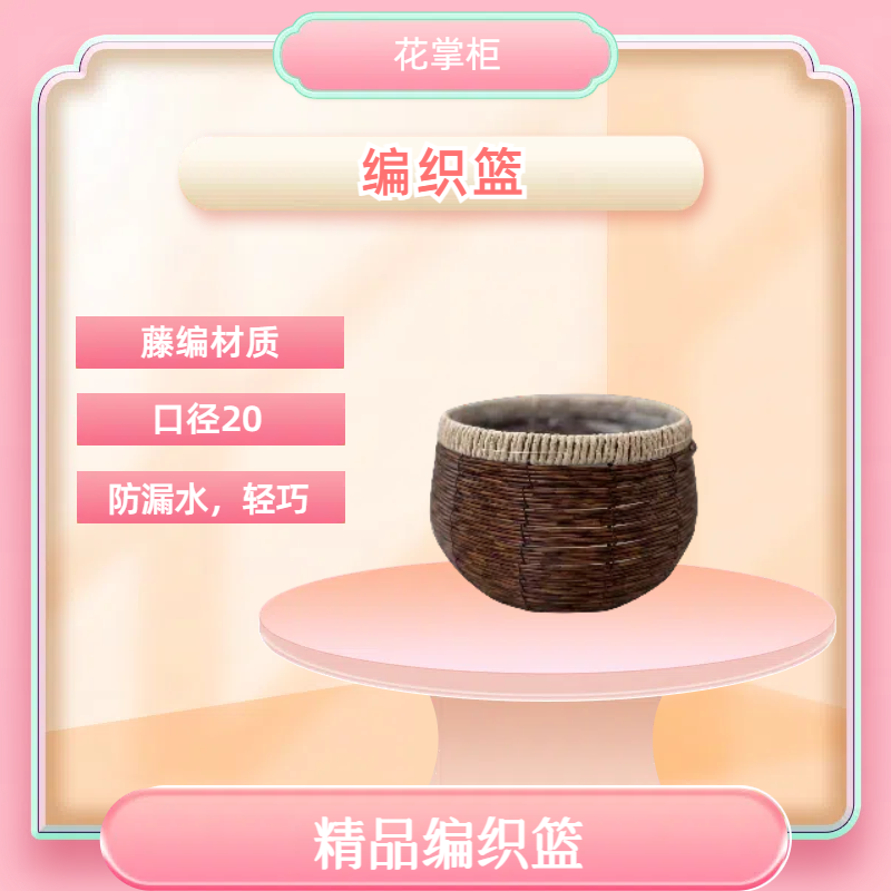 【编织篮】藤条手工编织 复古