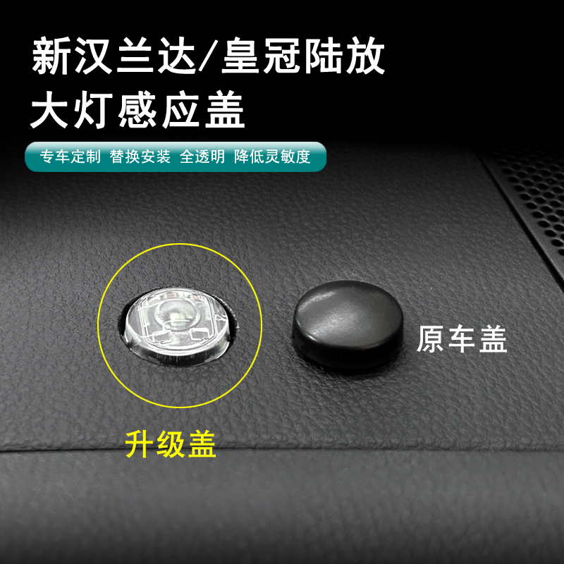 适用22-26款汉兰达自动大灯感光盖皇冠陆放大灯感应探头改装专用