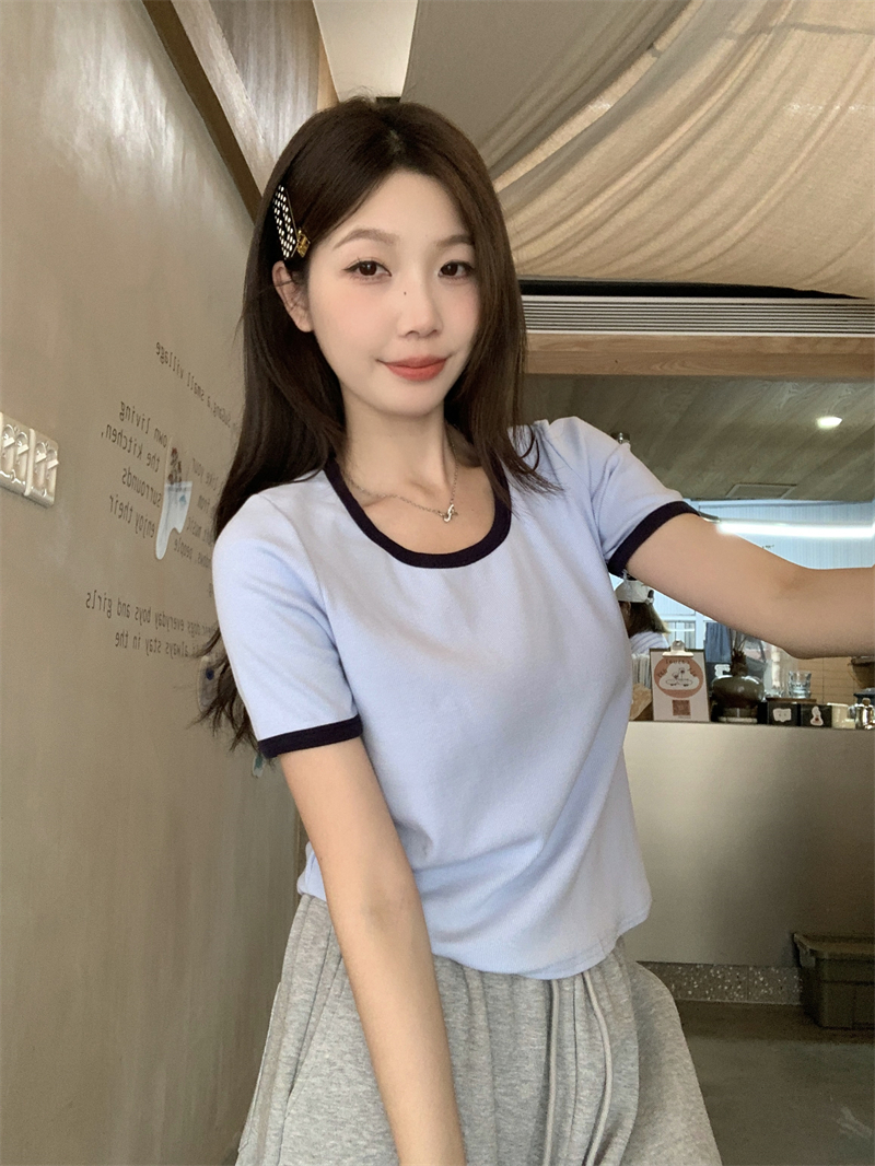 大码胖mm2024夏季新款别致漂亮小个子t恤女士超好看独特短袖上衣