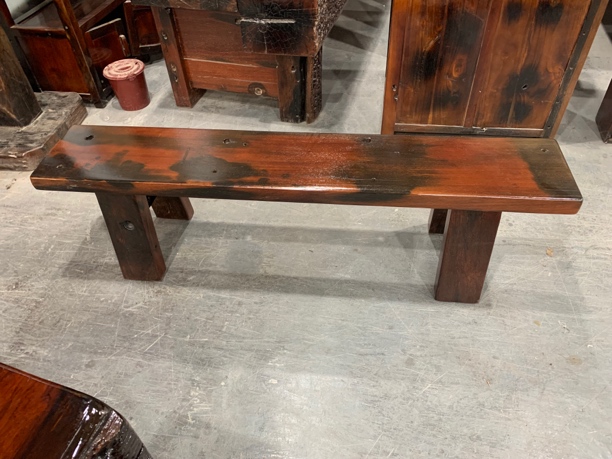 老船木长凳原木新中式换鞋凳家用门口实木长条凳床边板凳卧室阳台