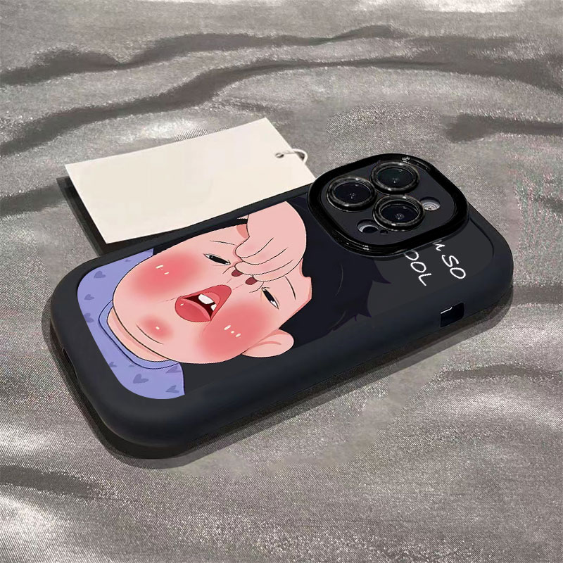 搞怪卡通适用苹果15promax手机壳iphone14全包13/12/11/x高级感
