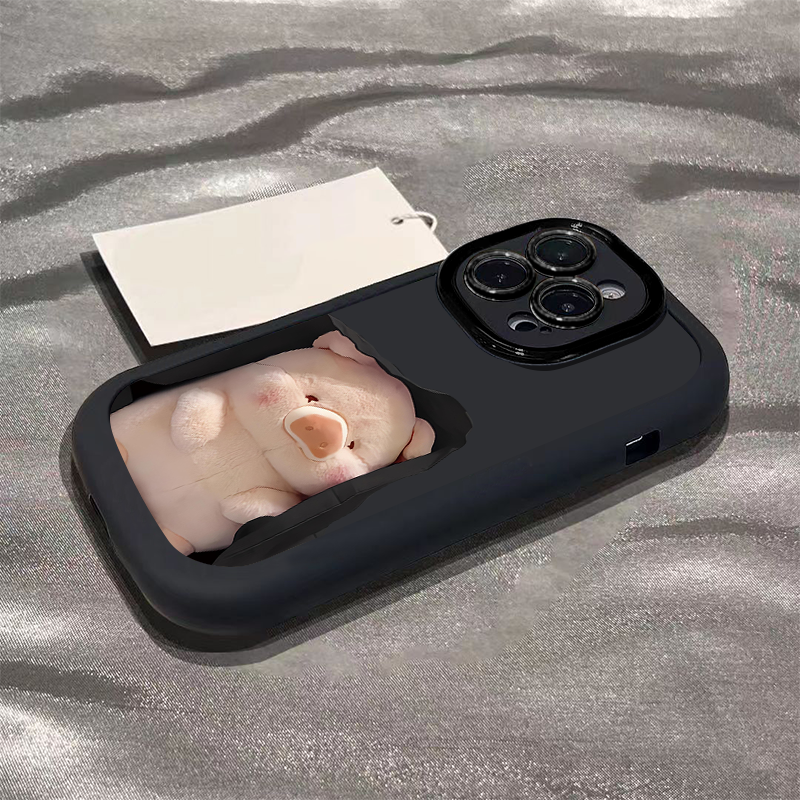 可爱布偶猪适用苹果15promax手机壳iphone14全包13/12/11/x高级感