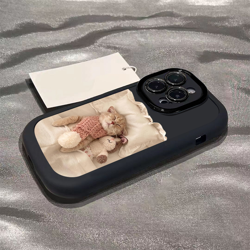可爱猫咪适用苹果15promax手机壳iphone14全包13/12/11/x高级感